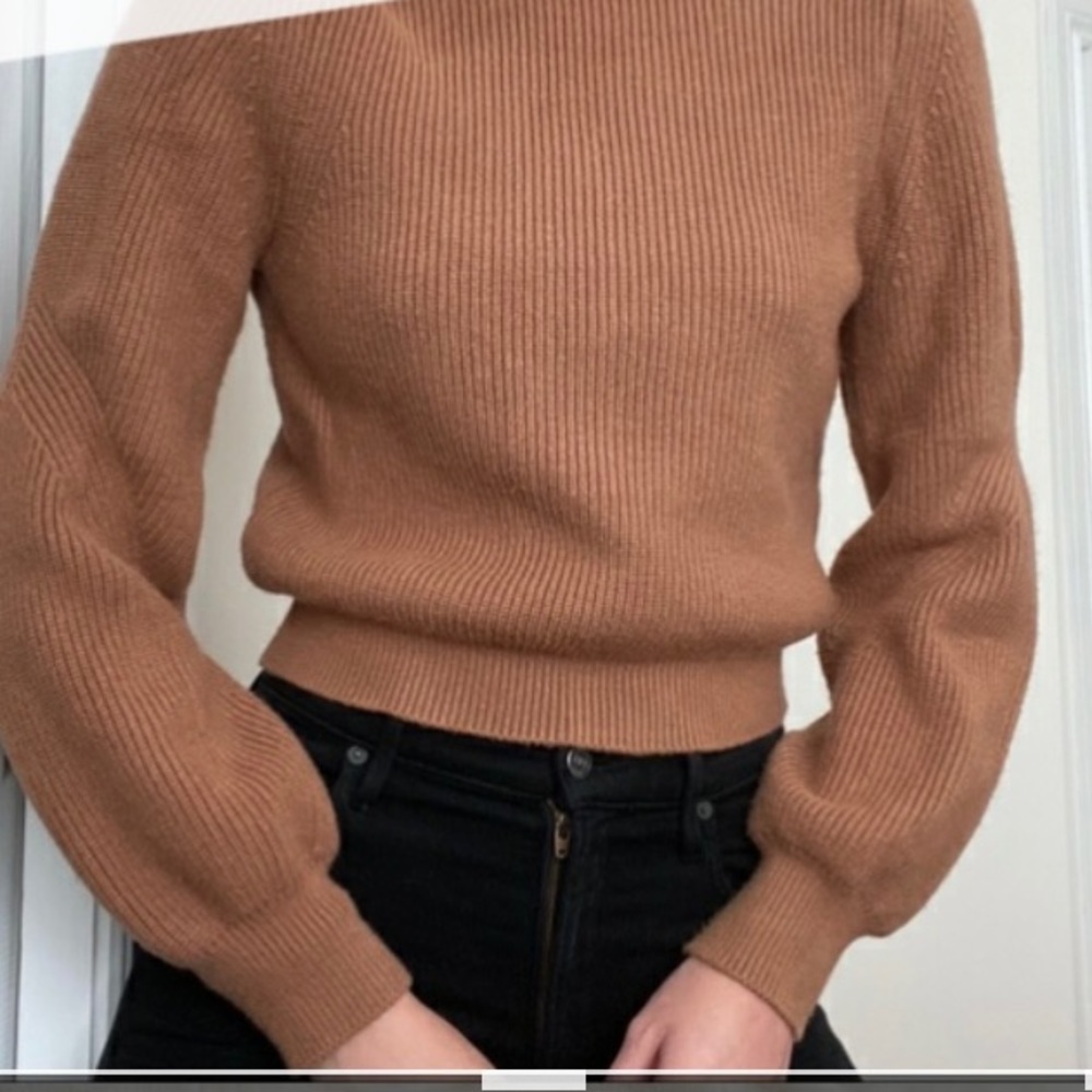 ZARA Brown Knit Turtleneck Sweater